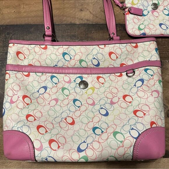 Coach Chelsea Multicolor Tote and Wristlet Set - Picture 4 of 14